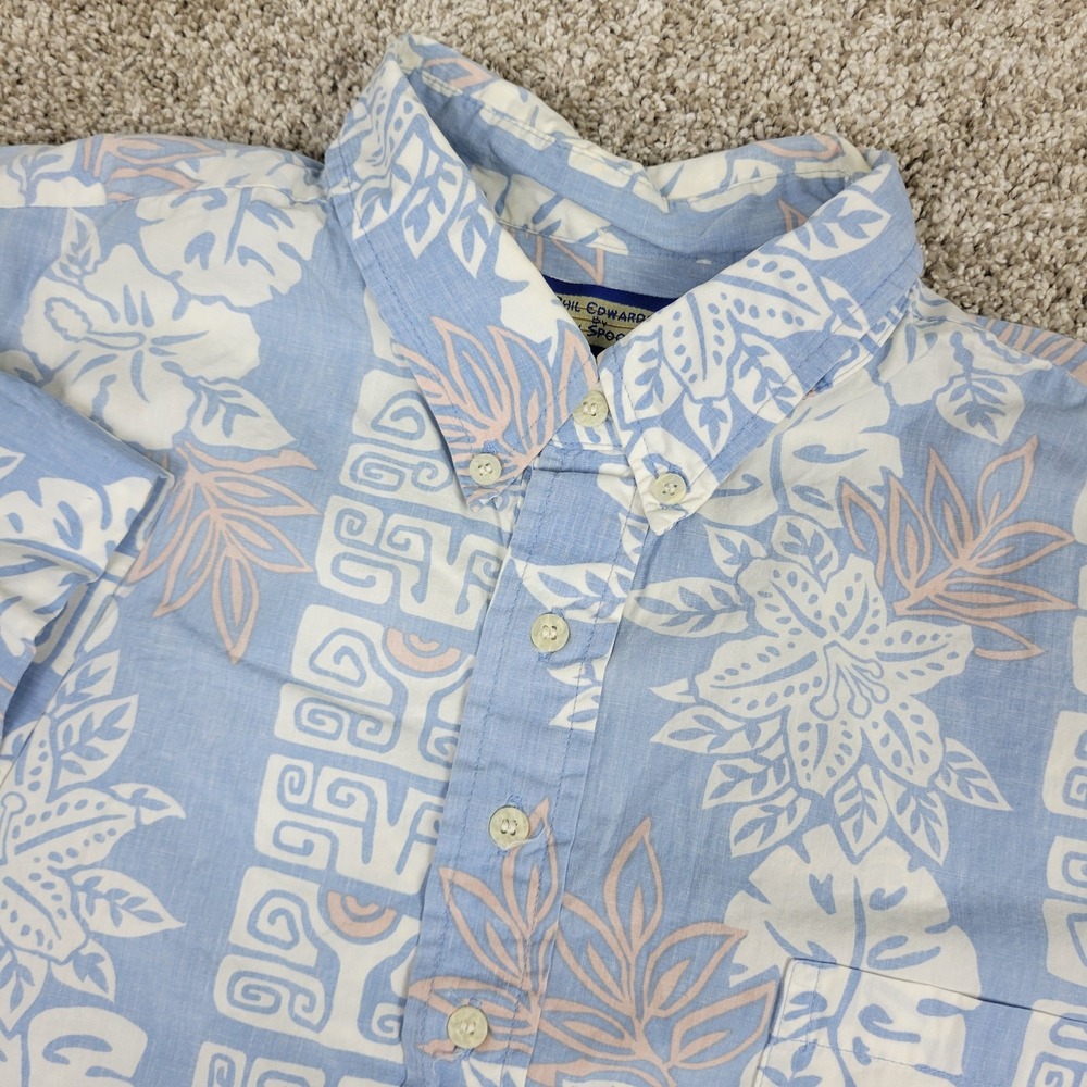 Reyn Spooner Phil Edwards Mens 2XL Blue AOP Floral Popover Button Down SS